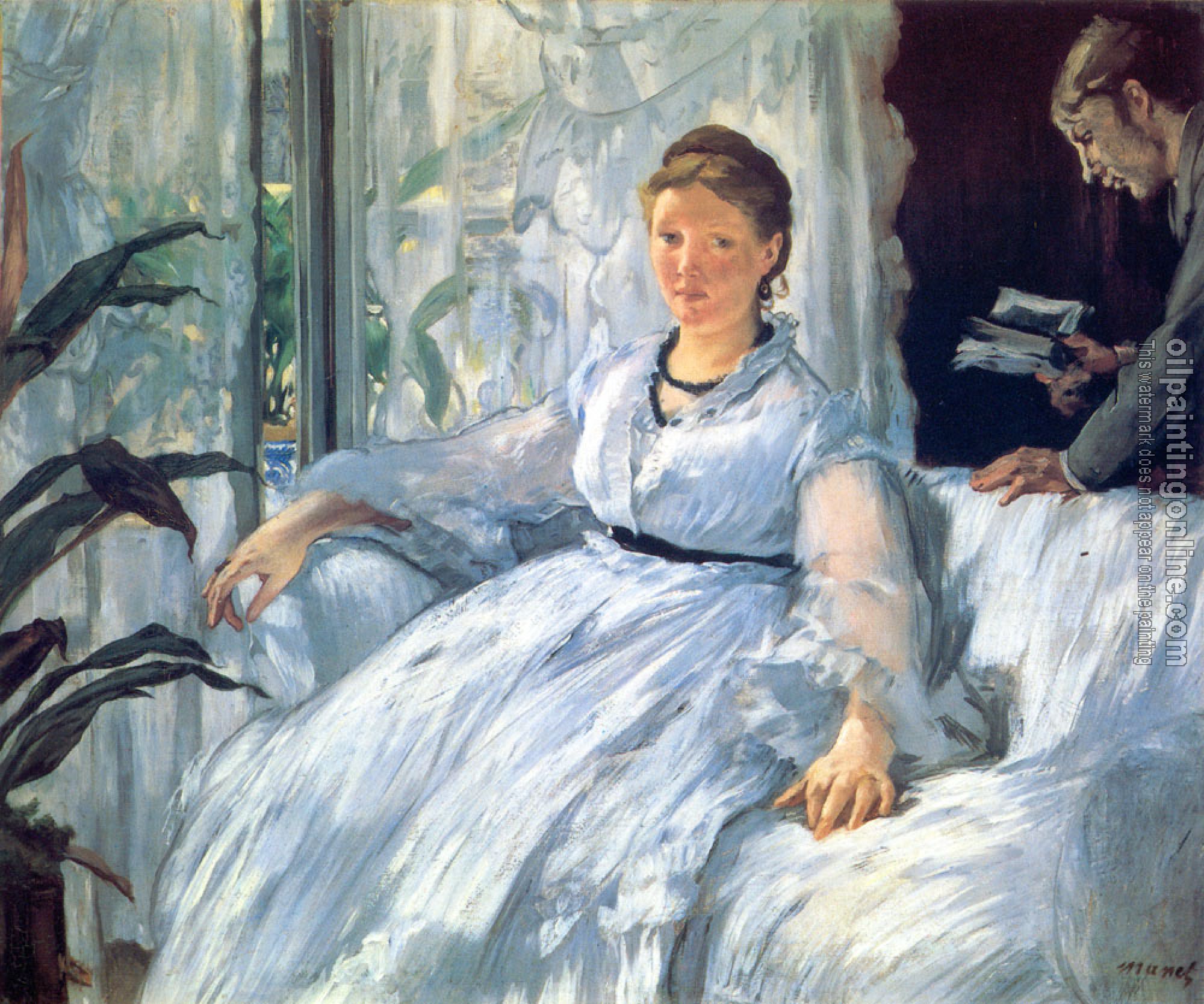 Manet, Edouard - Reading ( Mme Manet and Leon)